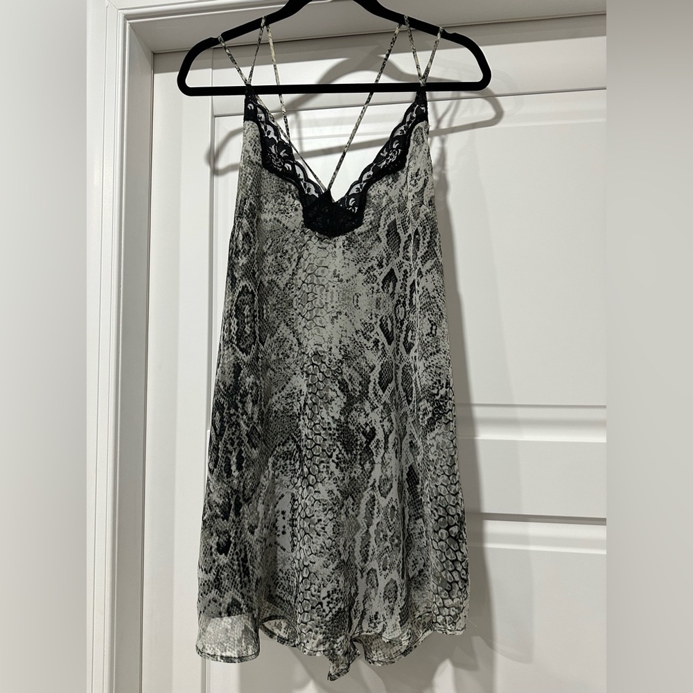 ASTR Snake Pattern Chemise with Lace